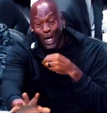 Laughing and pointing